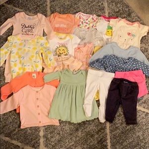 20 piece 0-3 month baby girl lot